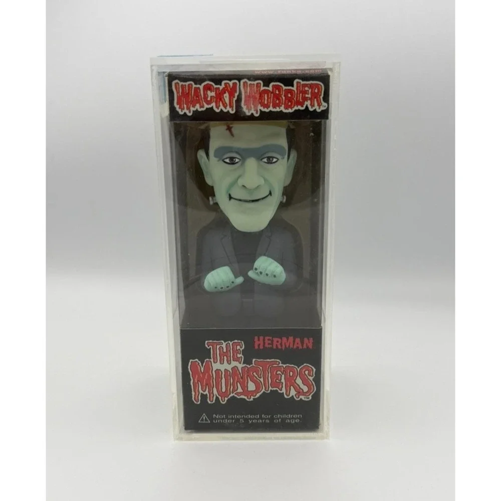 Funko Wacky Wobbler Herman Munster Bobblehead The Munsters w/ Protector Case